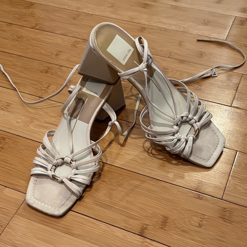 Dolce Vita Cream Strappy Heels